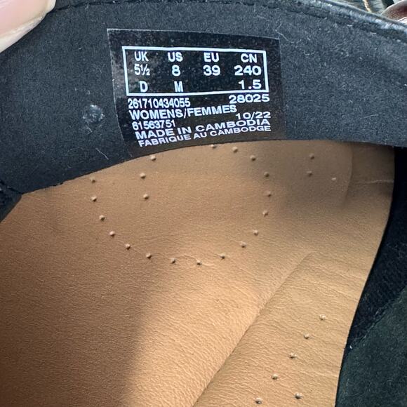 CLARKS Sarafyna Iris Loafer Women's 8 Black Leather Tortoiseshell Preppy Classic - Picture 8 of 8